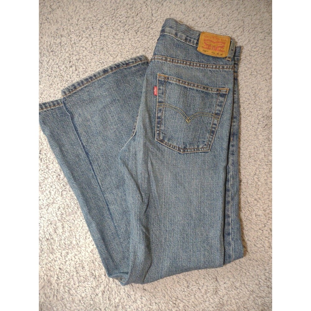 Levis 550 Jeans Relaxed Fit  Blue Denim Womens 16 Reg 28 X 28